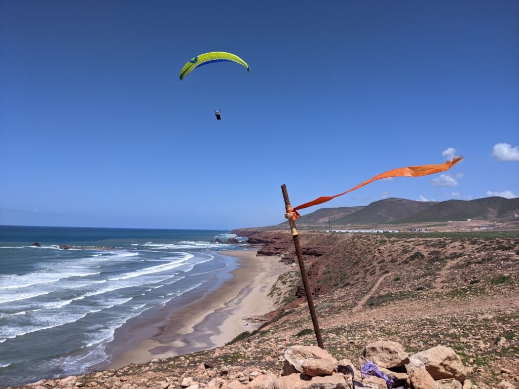 Soaring high on a paraglider in Morocco with Sky Riders